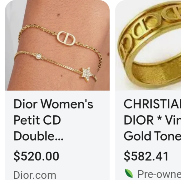 Christian Dior Petit CD Signature 💖 CD Logo Cryst - Picture 9 of 10